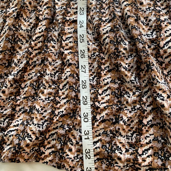 Fossil Short Sleeve Boho Print Dress with Pockets Black & Brown L - Picture 2 of 9